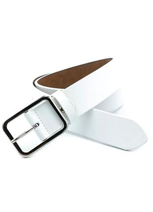 Женский кожаный ремень 3,8 х 110 см weatro белый