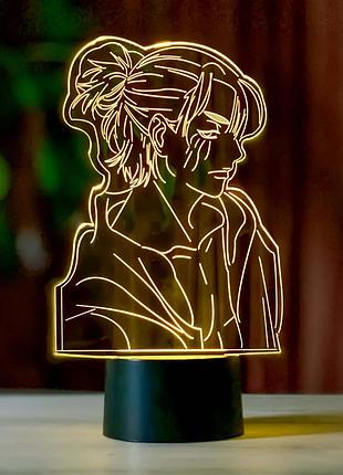 Ночник-светильник 3d "эрен йегер 4" 25х14 см 3dtoyslamp es601