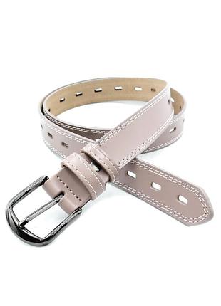 Женский кожаный ремень 2,8 х 110 см weatro пудровый