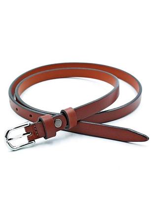 Жіночий шкіряний ремінь 1,4 х 100-120 см weatro коричневий