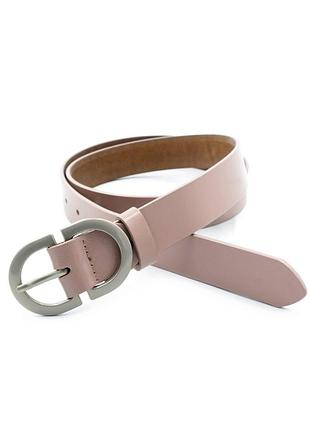 Жіночий шкіряний ремінь 2,8 х 100-115 см weatro пудровий (рожевий) 115 см