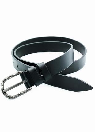 Женский кожаный ремень 2,3 х 105-125 см weatro черный ua-23cmk-005 120 см