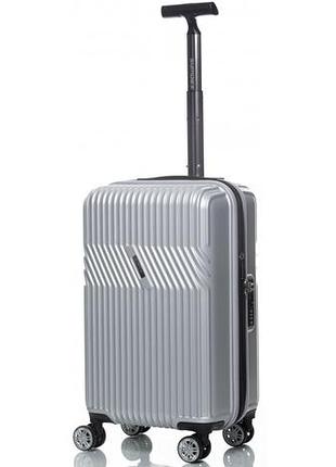Маленька валіза на колесах їх полікарбонату 42l sumdex срібляста