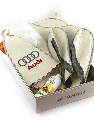 Подарочный набор для сауны luxyart №2 audi, для него, 5 предметов (n-106)