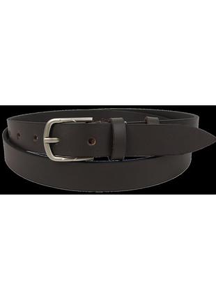 Женский кожаный ремень skipper темно-коричневый