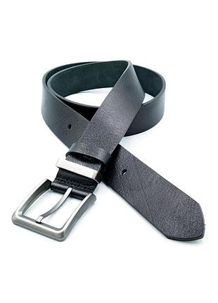 Шкіряний чоловічий ремінь weatro 3,8 х 105-120 см чорний wtro-tur-38k-0051