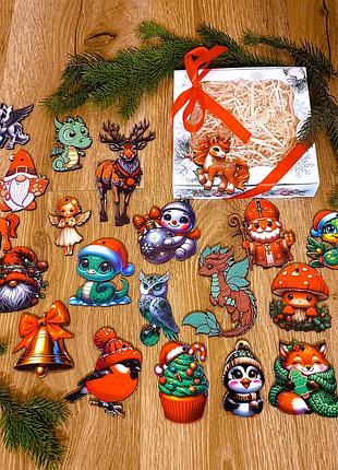 Подарочный набор деревянных эко-игрушек на елку luxyart 20 шт (dn-749)