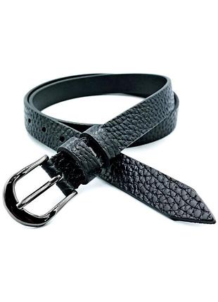 Жіночий шкіряний ремінь 2,3 х 100-120 см weatro чорний
