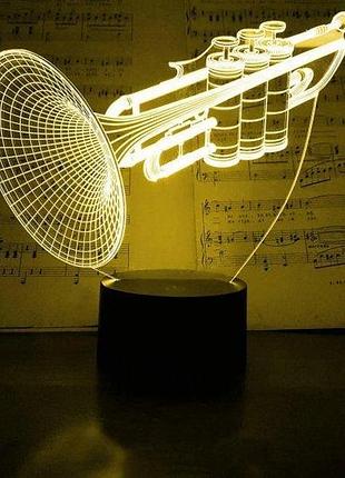 Нічник-світильник 3d "труба" 25х15 см 3dtoyslamp (2000002619970)