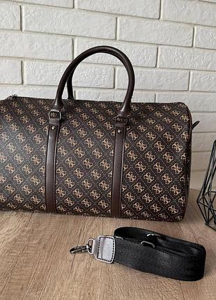 Большая мужская сумка стиль guess, сумка для зала, на тренеровку гесс