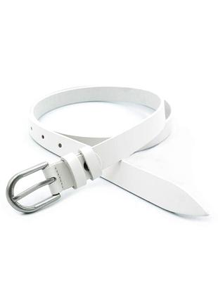 Жіночий шкіряний ремінь 1,8 х 105-120 см weatro білий zhin-ua-18k-0047 120 см