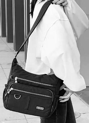 Женская тканевая сумка, кроссбоди confident черный