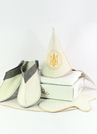 Подарочный набор для бани и сауны luxyart "буденовка" 5 предметов (n-150)