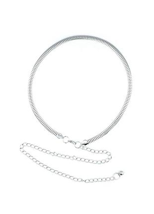 Пояс-ланцюг на талію 110 см сріблястий lncg-kit-003