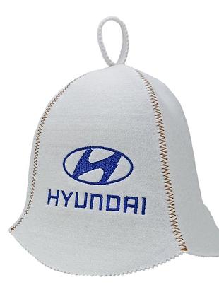 Банная шапка luxyart "hyundai" искусственный фетр белый (la-909)
