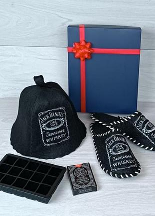 Подарочный набор для бани и сауны luxyart "jack daniels" 4 предмета (pu-010)
