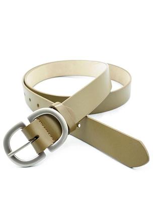 Жіночий шкіряний ремінь 2,8 х 100-115 см weatro оливковий