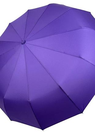 Однотонный зонт автомат на 12 карбоновых спиц антиветер от susino, сиреневый, sys 07912-6
