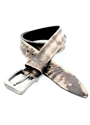 Чоловічий шкіряний ремінь коричневий 3,8 см х 110-120 см weatro 115 см