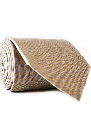 Галстук мужской желтый бежевый emilio corali gin-2136