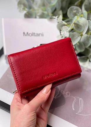Жіночий складний гаманець moltani m9 з натуральної шкіри з 2 монетницями