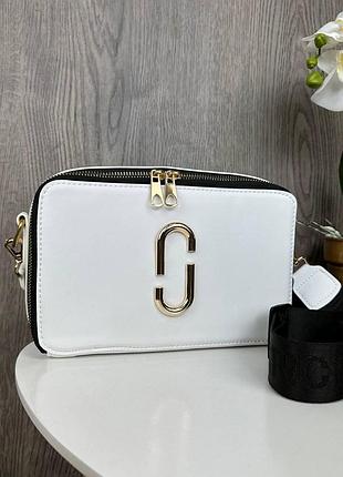 Модная женская мини сумочка клатч mars jacobs люкс качество, сумка каркасная марк джейкобс белый