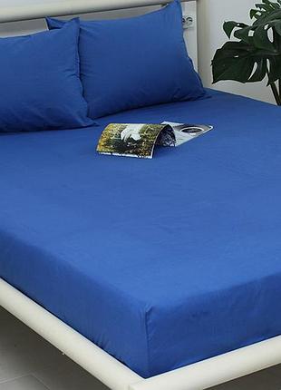 Тм tag простынь на резинке + наволочки 180х200х20 princess blue