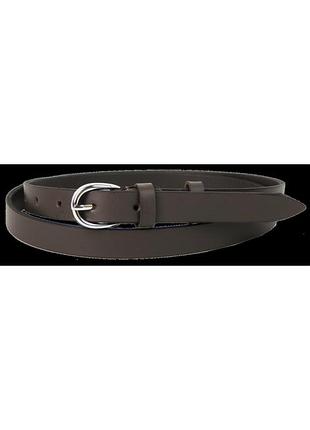 Женский кожаный ремень skipper 1630-20 темно-коричневый 2 см