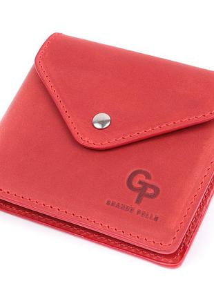 Женский кошелек из матовой натуральной кожи grande pelle 16804 красный