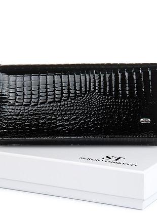 Podium кошелек lr женский кожа-лак sergio torretti few1-v-2 black