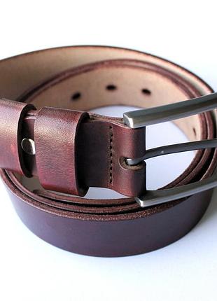 Шкіряний брючний ремінь "stretto" коричневий