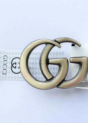 Жіночі шкіряні ремені gucci білого кольору ширина 3.8 см бронза