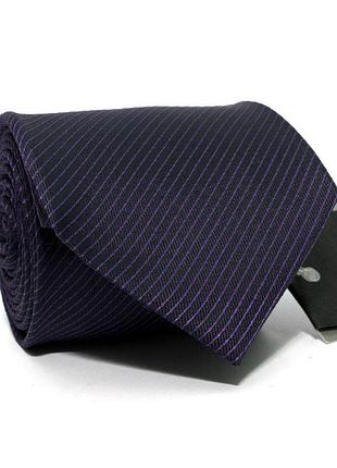 Галстук мужской темно-синий в фиолетовую полоску emilio corali gin-2489