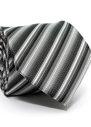 Краватка c&a чоловіча чорно-білий в смужку ca-4111