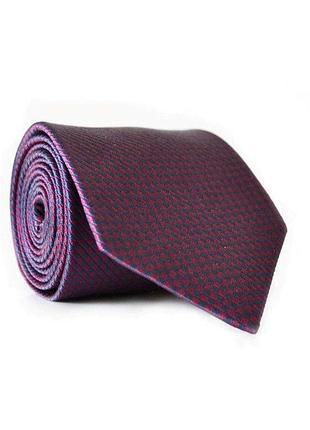 Галстук чоловічий синій-бордовий в квадратики emilio corali gin-2043