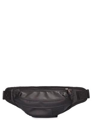 Сумка на пояс из искусственной кожи poolparty bumbag черная