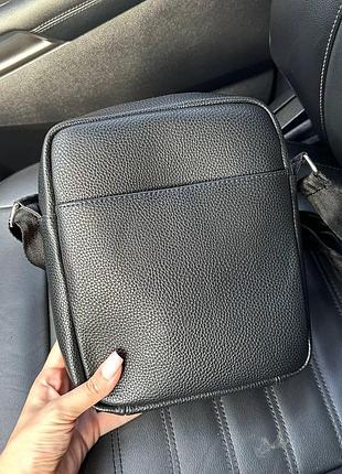 Мужская сумка планшетка на плечо черная
