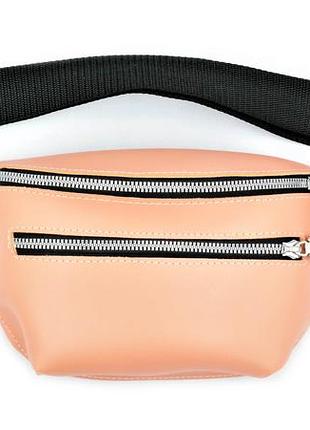 Женская сумка на пояс (бананка) weatro цвет персиковый nw-bnnka-kz-032