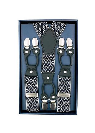 Підтяжки weatro сині з білим pdt35-new-010