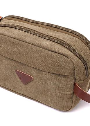 Мужская барсетка на два отделения из качественного текстиля vintage 22231 оливковый