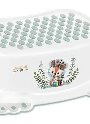 Сходинки дитячі антиковзкі у ванну wild&free little fox white green