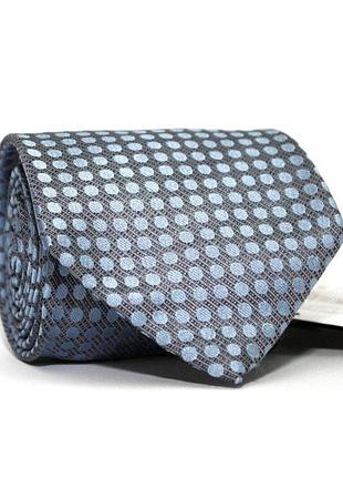 Краватка сіра в блакитний горошок emilio corali gin-2239