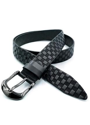 Жіночий шкіряний ремінь 3,3 х 100-120 см weatro чорний 105 см