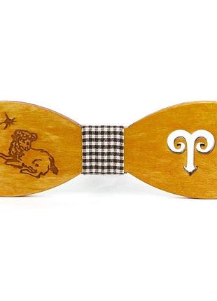 Дерев'яний краватка метелик gofin знак зодіаку овен gbdh-8272