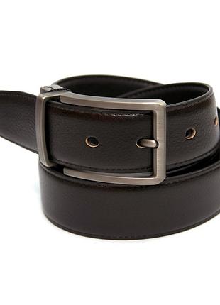 Двусторонний кожаный ремень коричневый-черный z-351270-269