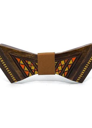 Дерев'яна краватка метелик gofin з малюнком вишивка gbdh-8331