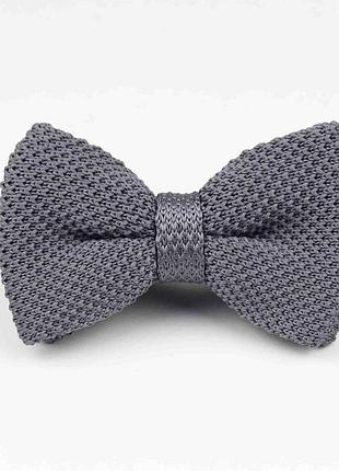 Вязаная бабочка серая tk-22-42