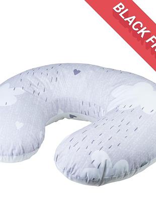 Подушка bubaba by freeon hearts and clouds 70х60 см, grey