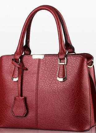 Качественная женская сумка на плечо с длинным плечевым ремешком, сумочка для девушек красный