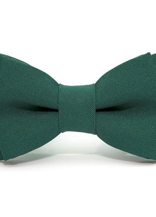 Детская галстук бабочка gofin зеленая-изумрудная матовая dgb-2610